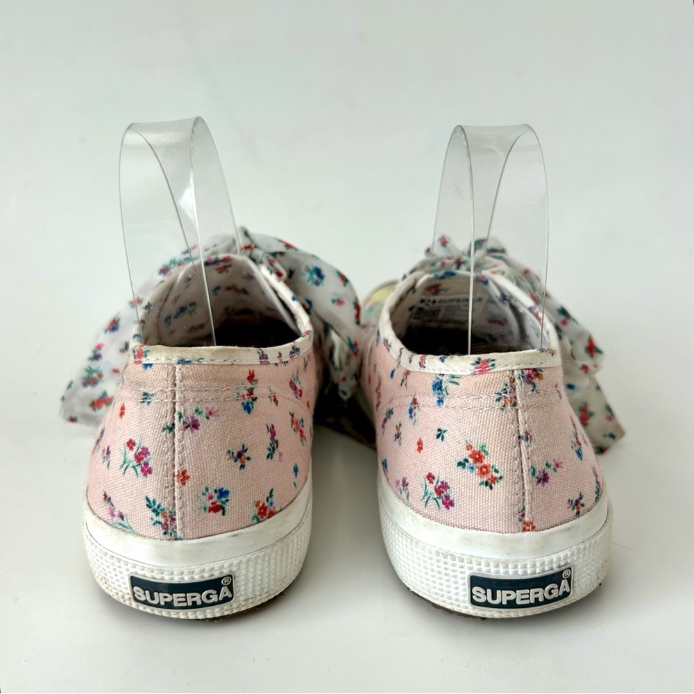 Superga 2750 Flower Sneakers Mixed Pastel Flower Print Canvas Lace-Up Trainer 8 - Picture 9 of 12